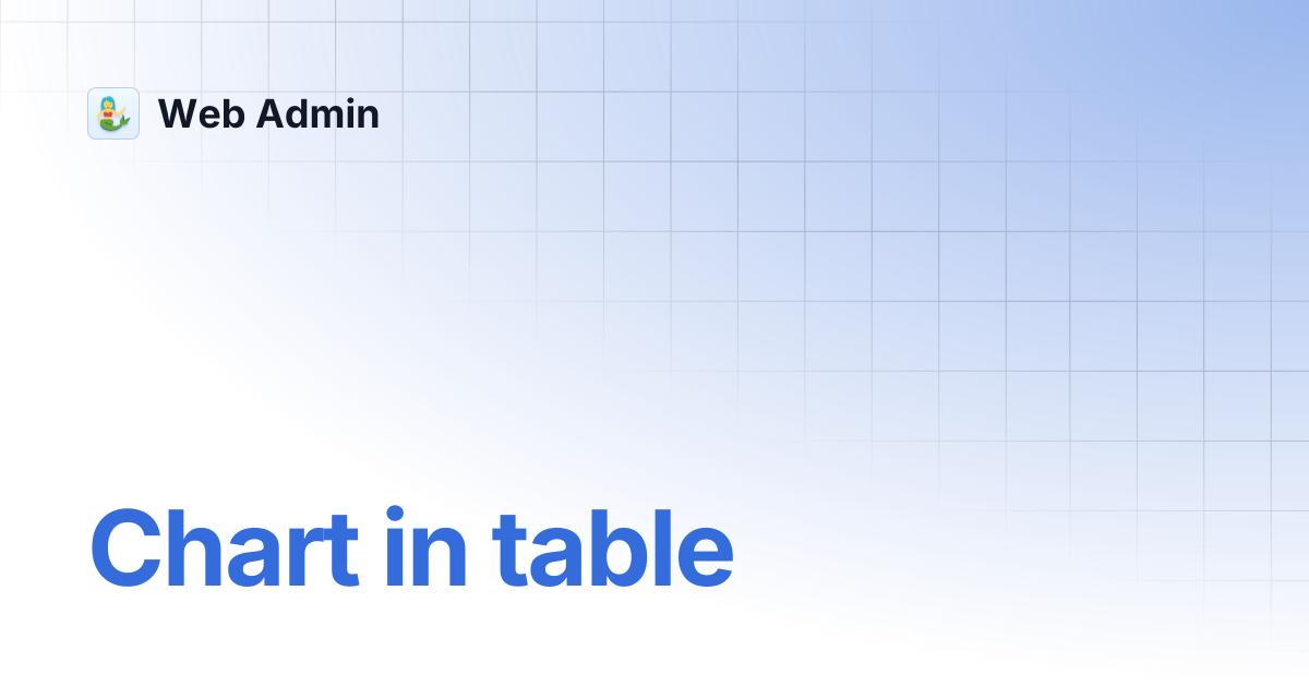 Chart in table | Web Admin
